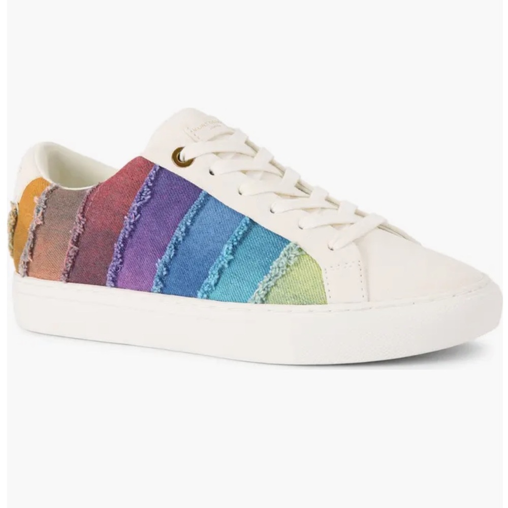 Kurt Geiger London Lane Stripe Denim Sneaker - size 38